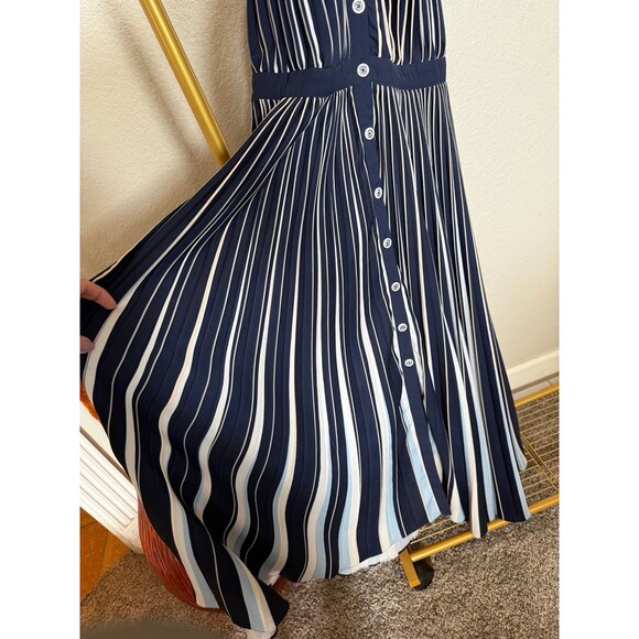 By Anthropologie Halter Pleated Midi Dress XS - Picture 4 of 8